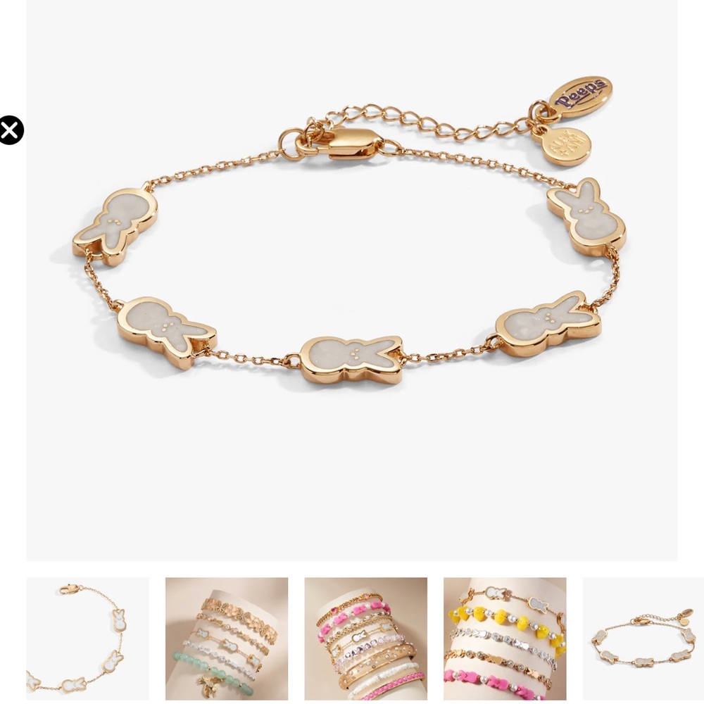Alex and Ani Gold Peeps Charm Bracelet